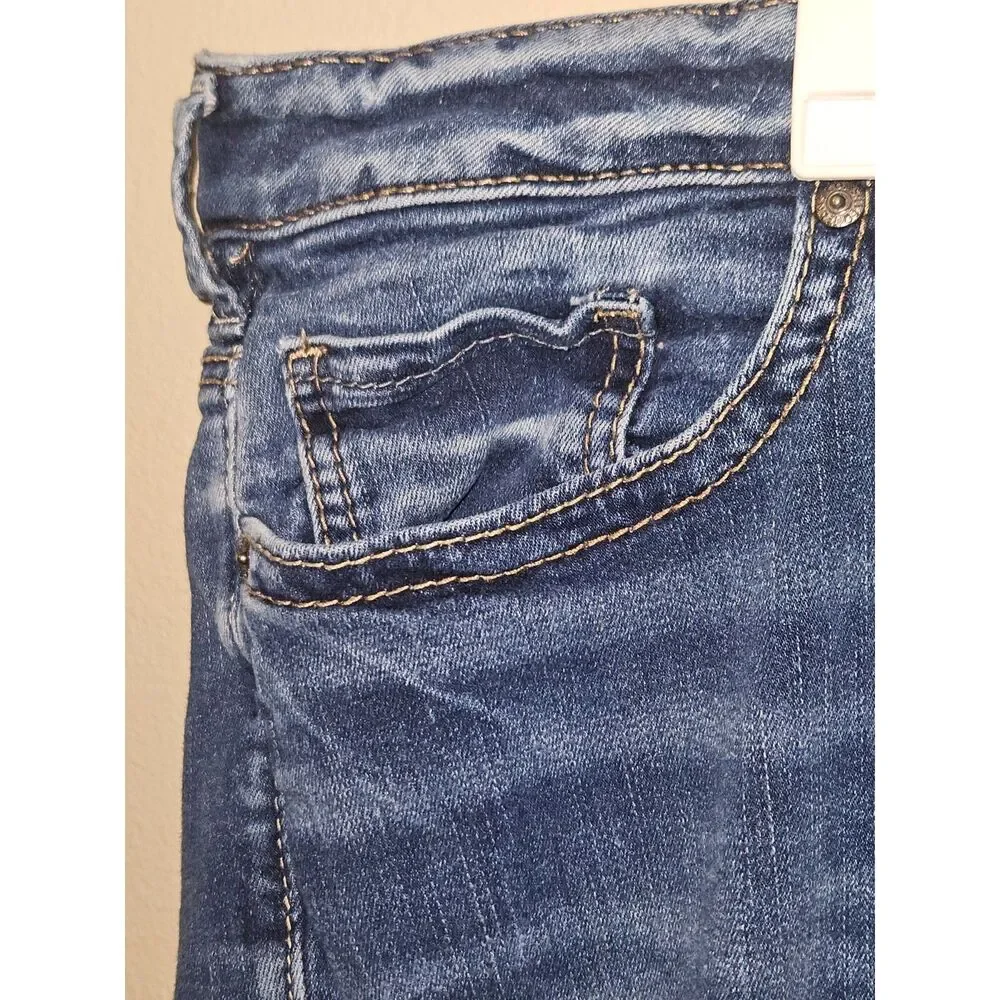 Silver Jeans Co Suki Skinny Crop Blue Jeans Women's Plus Size 20 W43969SSX404